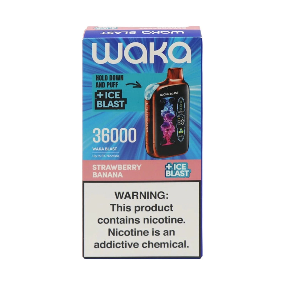 Waka Blast 36k Cápsula Descartável - Morango Banana