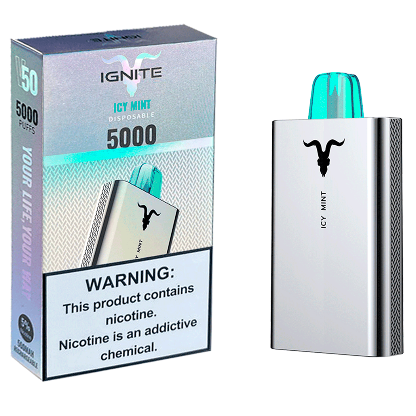 Pod Desechable Ignite V50 5000 Puffs - Icy Mint