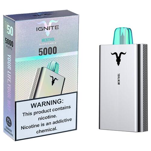 Pod Desechable Ignite V50 5000 Puffs - Menthol