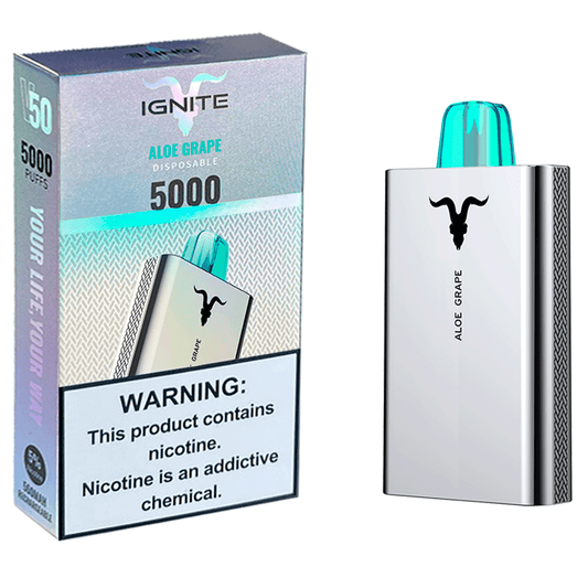 Pod Desechable Ignite V50 5000 Puffs - Aloe Grape