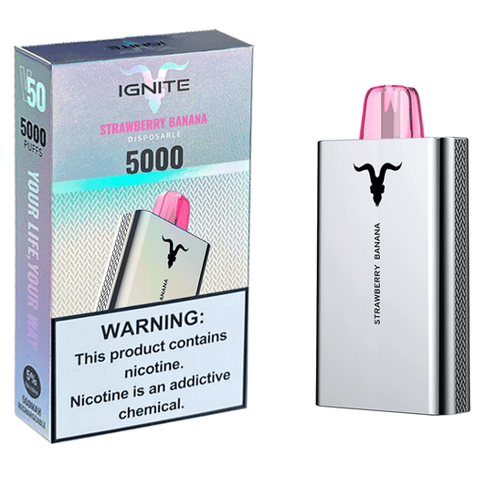 Pod Descartavel Ignite V50 5000 Puffs - Strawberry Banana