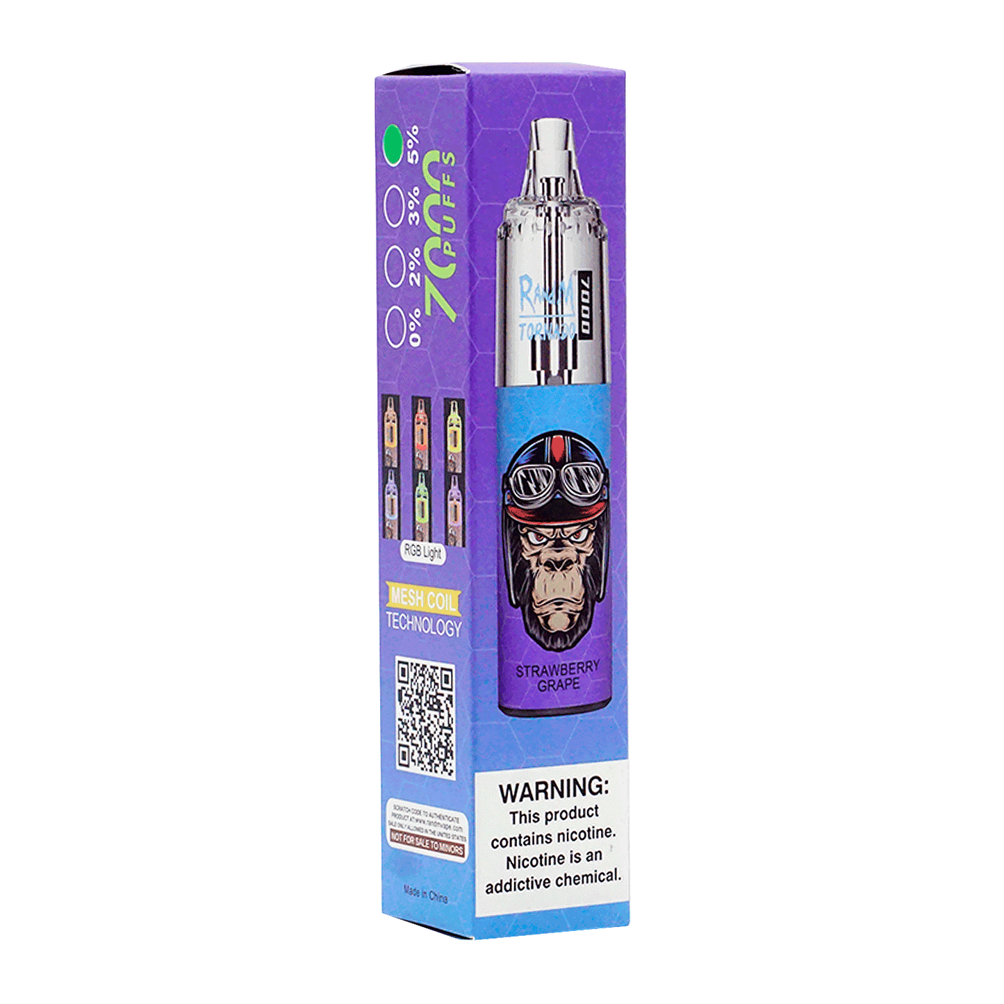 Pod Desechable Randm Tornado 7000 Puffs - Strawberry Grape