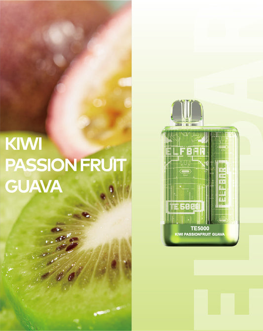Pod Descartável Elfbar TE 5000 Puffs - Kiwi Passion Fruit Guava