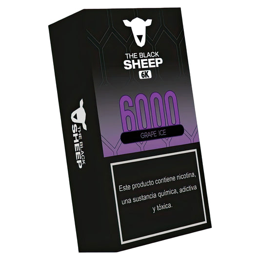 Pod Descartavel Black Sheep 6000 Puffs - Grape Ice