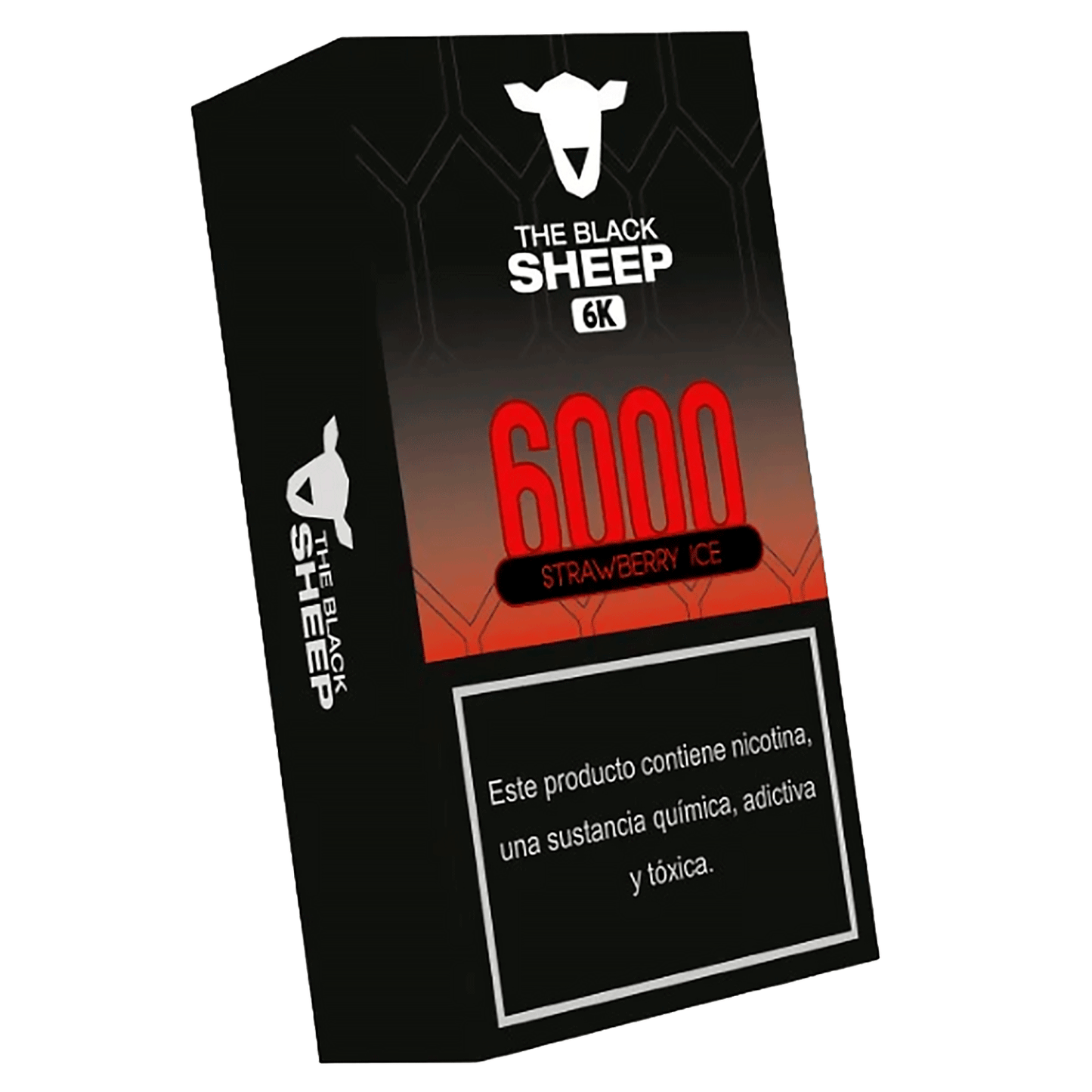 Pod Descartavel Black Sheep 6000 Puffs - Strawberry Ice